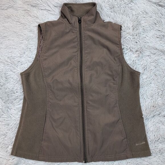 Columbia Vest Womens M Brown Gorpcore Pockets‎ Zip Up Active Outdoors Casual - Picture 1 of 11